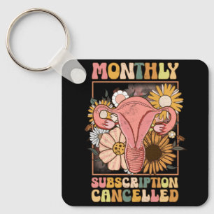 Monthly Subscription Cancelled Uterus Support Hyst Key Ring