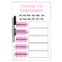 Monthly Things To Remember List