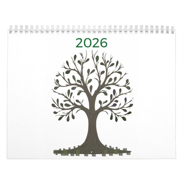 Monthly Wall Calendar - Change the Year (Cover)