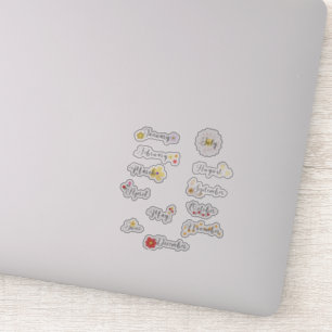 Months of the Year Flower Sticker Set