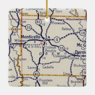 Monticello AR Ceramic Ornament