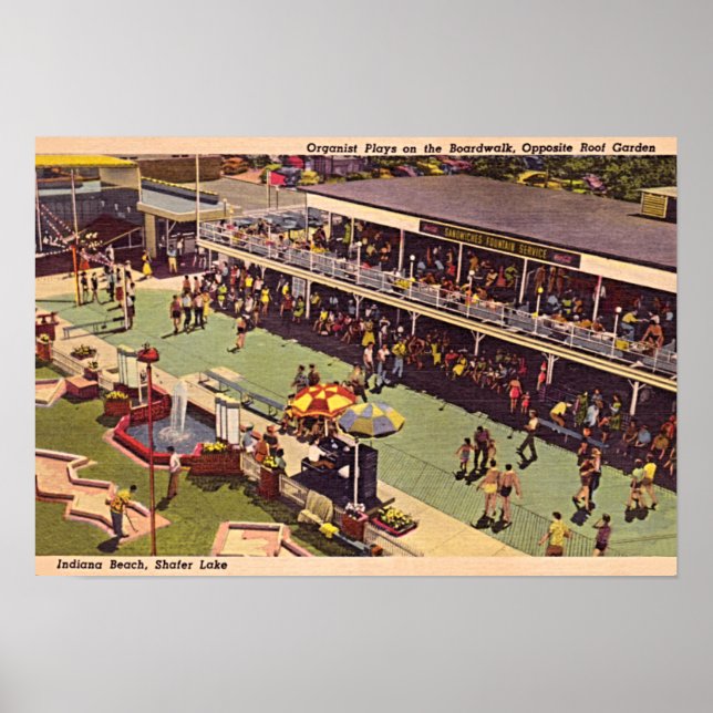 Monticello Indiana Lake Shafer 1950 Poster (Front)