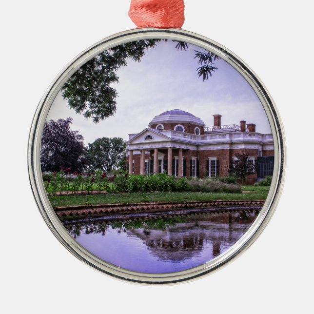 Monticello Reflection Metal Tree Decoration (Front)