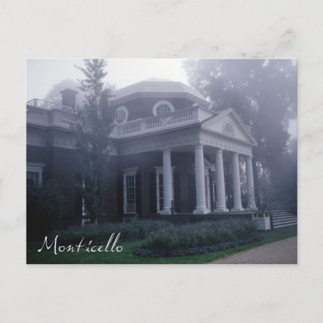 Monticello Thomas Jefferson's  Home Postcard (Front)