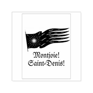 Montjoie! Saint-Denis! Red Oriflamme with Sun Self-inking Stamp