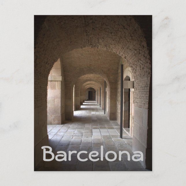 Montjuic Castle, Barcelona Postcard (Front)