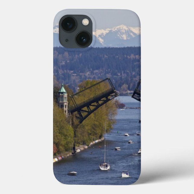 Montlake Bridge and Cascade Mountains Case-Mate iPhone Case (Back)