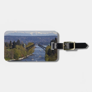 Montlake Bridge and Cascade Mountains Luggage Tag