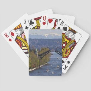 Montlake Bridge and Cascade Mountains Playing Cards