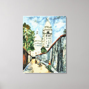 Montmartre and the Sacré-Coeur in light Canvas Print