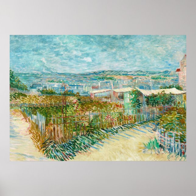 Montmartre, Behind the Moulin de la Galette, Paris Poster (Front)