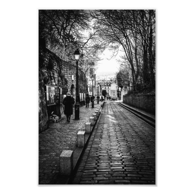 Montmartre Paris B & W - Photo Print (Front)