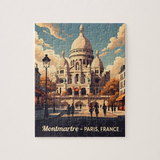 Montmartre Paris with scare Coeur basilica Jigsaw Puzzle (Vertical)
