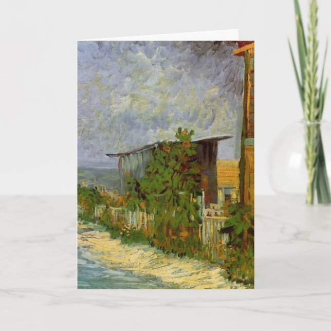 Montmartre Path and Sunflowers by Vincent van Gogh Card (Front)