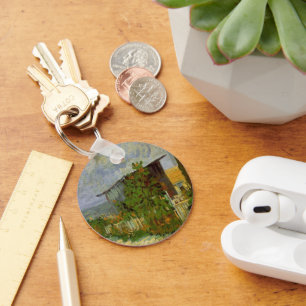 Montmartre Path and Sunflowers by Vincent van Gogh Key Ring