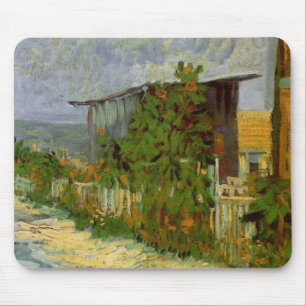 Montmartre Path and Sunflowers by Vincent van Gogh Mouse Mat