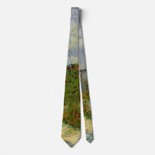 Montmartre Path and Sunflowers by Vincent van Gogh Tie