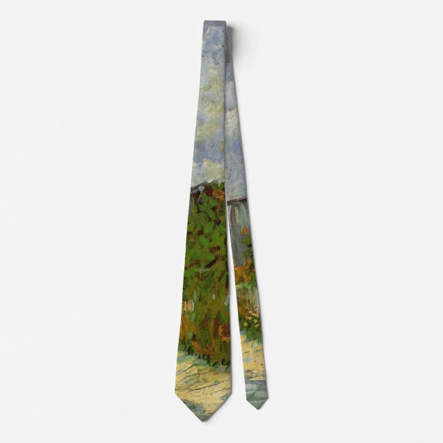 Montmartre Path and Sunflowers by Vincent van Gogh Tie (Front)