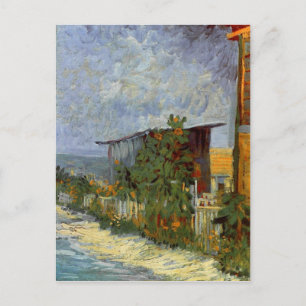 Montmartre Path with Sunflowers Van Gogh Fine Art Postcard