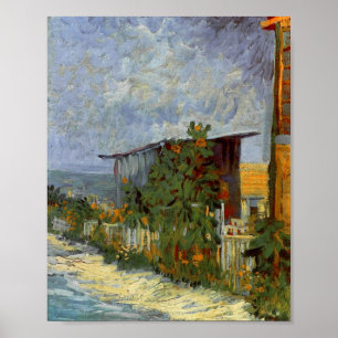 Montmartre Path with Sunflowers Van Gogh Fine Art Poster