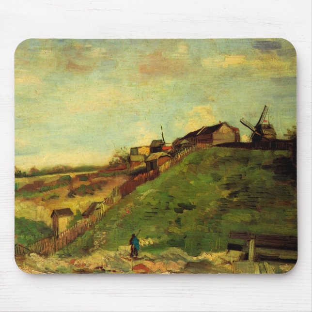 Montmartre: Quarry, the Mills by Vincent van Gogh Mouse Mat (Front)