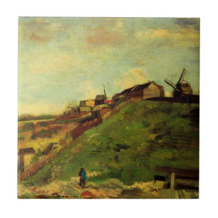 Montmartre: Quarry, the Mills by Vincent van Gogh Tile