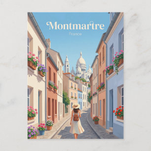 Montmartre Streets France Postcard