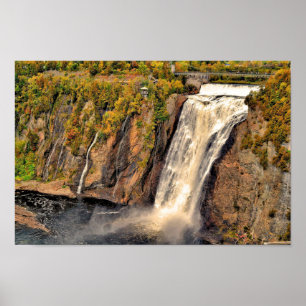 Montmorency Falls Canada stylised Poster
