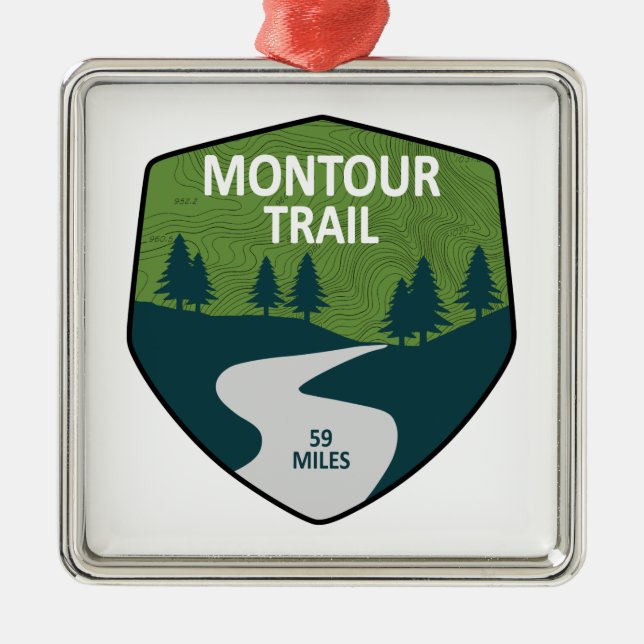 Montour Trail Metal Tree Decoration (Front)