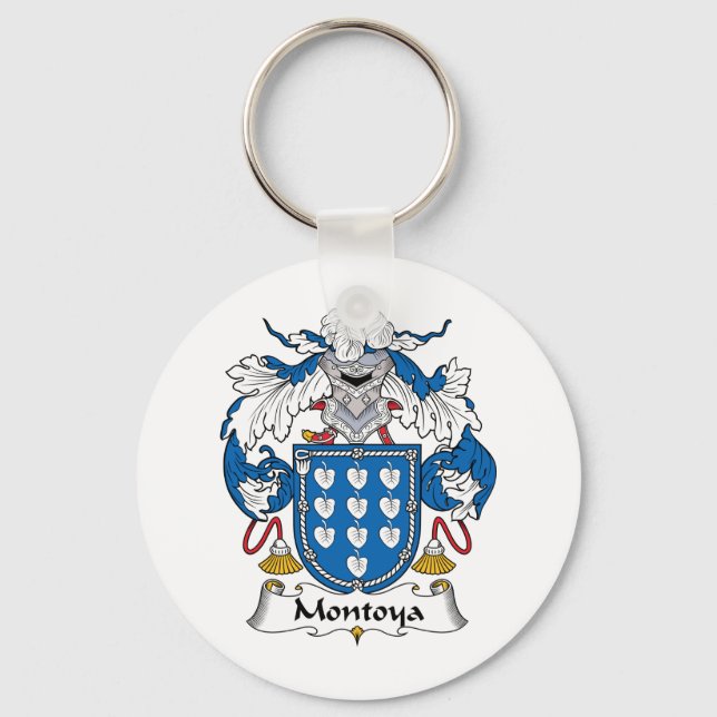 Montoya Family Crest Key Ring (Front)