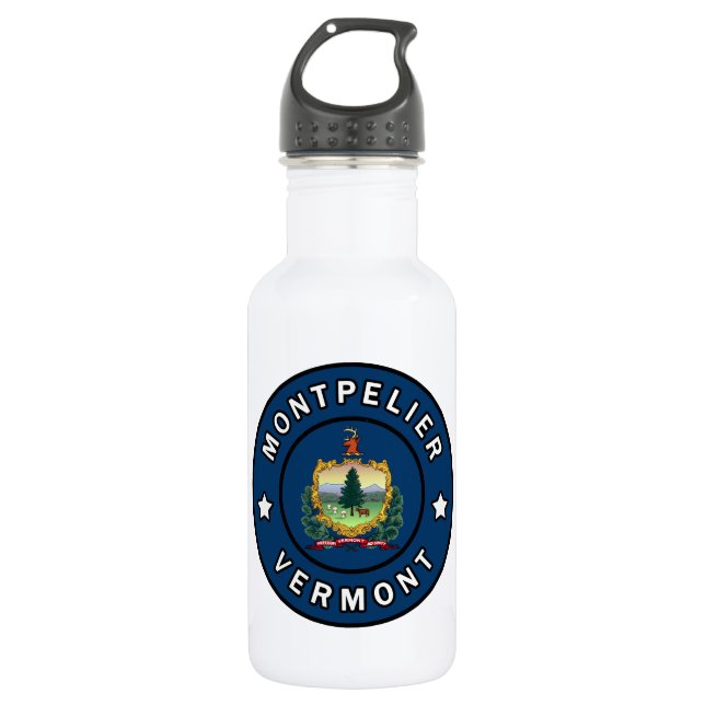 Montpelier Vermont 532 Ml Water Bottle (Front)