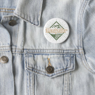 Montpelier Vermont City United States Vintage USA 6 Cm Round Badge