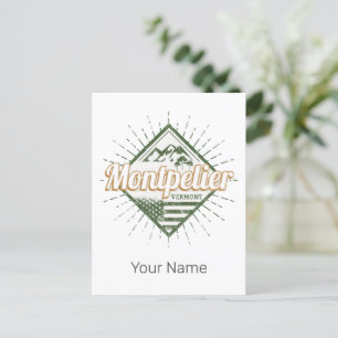 Montpelier Vermont City United States Vintage USA Holiday Postcard