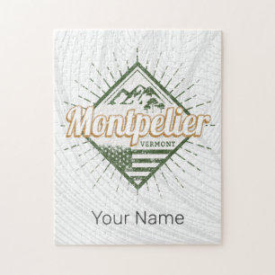 Montpelier Vermont City United States Vintage USA Jigsaw Puzzle