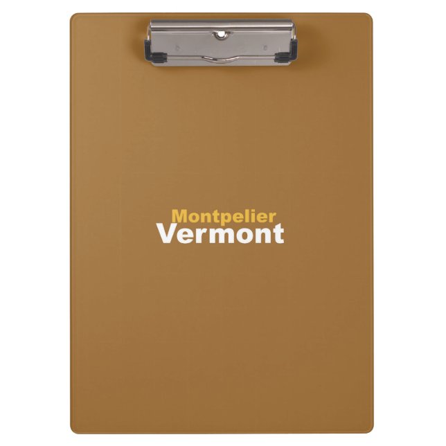 Montpelier, Vermont Clipboard (Front)