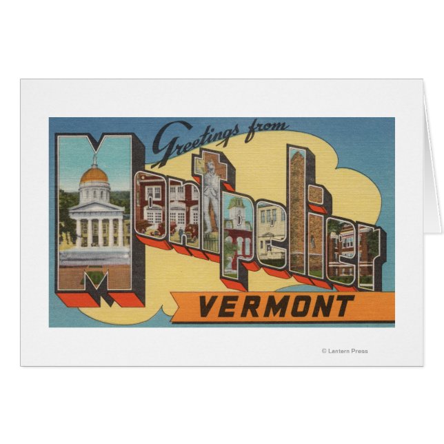 Montpelier, Vermont - Large Letter Scenes (Front Horizontal)