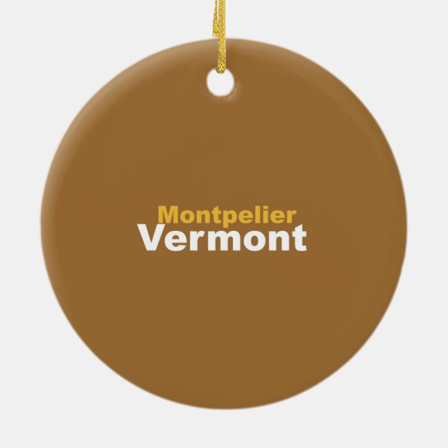 Montpelier, Vermont Ornament (Back)