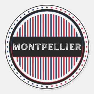 Montpellier City Pride Emblem – French Identity Classic Round Sticker