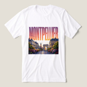 Montpellier France Mediterranean City Charm Tri-Blend Shirt