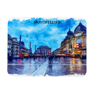 Montpellier France Place de la Comédie View Magnet