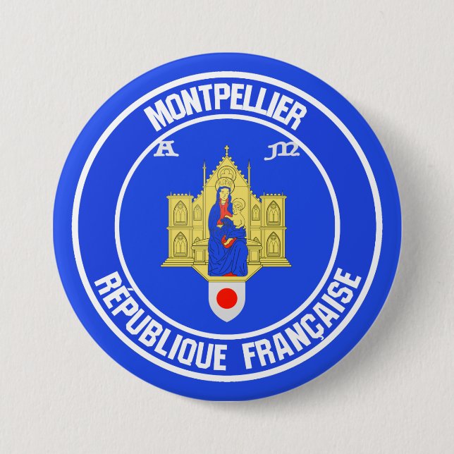 Montpellier Round Emblem 7.5 Cm Round Badge (Front)