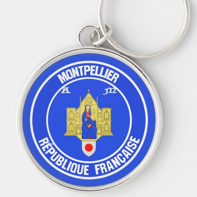 Montpellier Round Emblem Key Ring (Front)