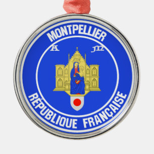 Montpellier Round Emblem Metal Tree Decoration