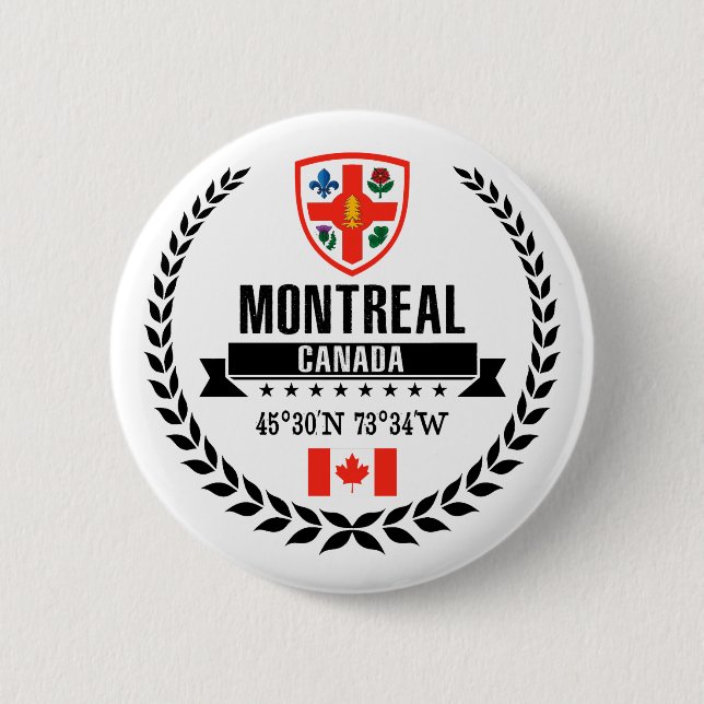 Montreal 6 Cm Round Badge (Front)