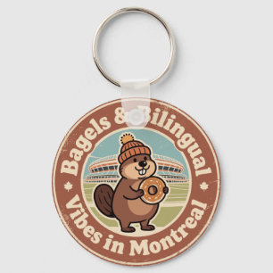 Montreal Bagels & Bilingual Vibes Key Ring