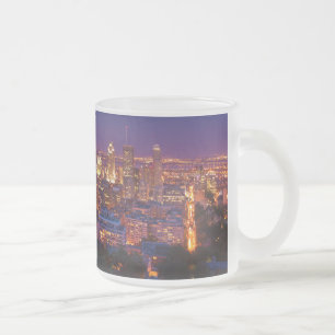 Montreal Canada City Skyline Belvedere Kondiaronk Frosted Glass Coffee Mug