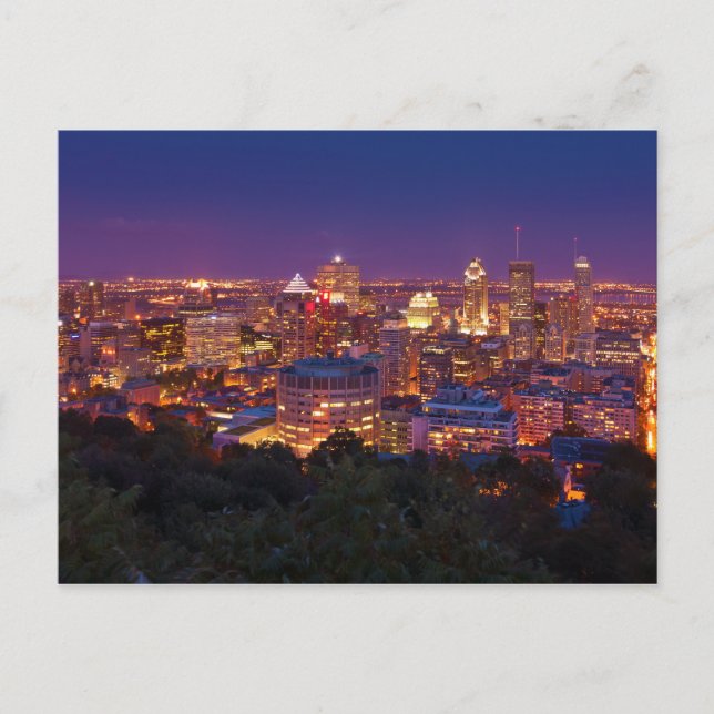 Montreal Canada City Skyline Belvedere Kondiaronk Postcard (Front)