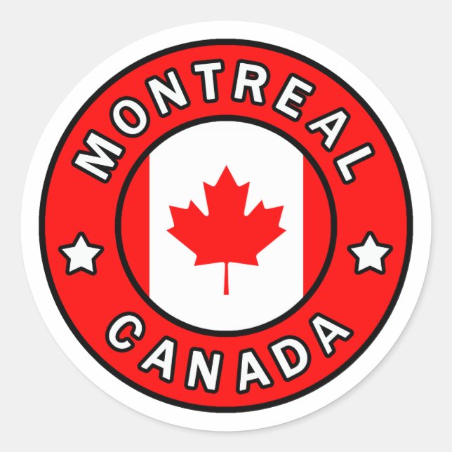 Montreal Canada Classic Round Sticker (Front)