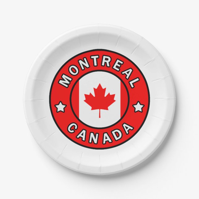 Montreal Canada Paper Plate (Front)