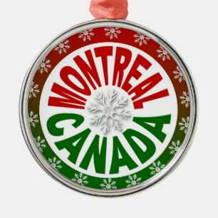Montreal Canada red green ornament